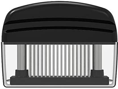 Hoshen Attendrisseur de viande 48 aiguilles en acier inoxydable - Attendrisseur de viande - Coupe-côtes - Couteau à steak - Outil de cuisine pour desserrer rapidement la viande - 1 pièce - Noir