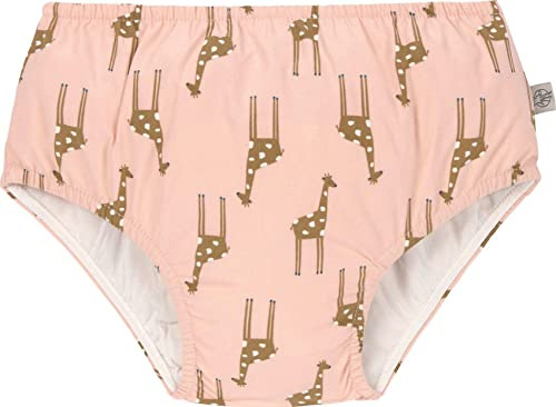 LÄSSIG Pannolino da bagno per neonati e bambini con pannolino con protezione UV giraffa rosa 7-12 mesi
