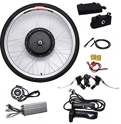 FUROMG Kit de conversion pour vélo électrique 36 V 250 W 26 - Roue avant - Moteur avant