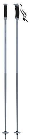 Atomic AMT SQS skidstavar – grå – längd 120 cm – Tillförlitlig 4 x aluminiumskidstavar – ergonomiskt handtag på käppen – Safety Quick Release System – stavar med 60 mm isttallrikar
