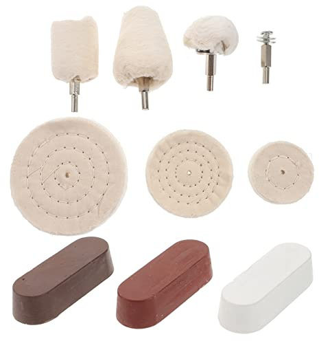 VILLCASE 10stücke Teiliges Set Polierpads Für Werkbänke Geeignet Für Rotierende Elektrowerkzeuge Zum Polieren Von Metall Glas Kunststoff Und Mehr