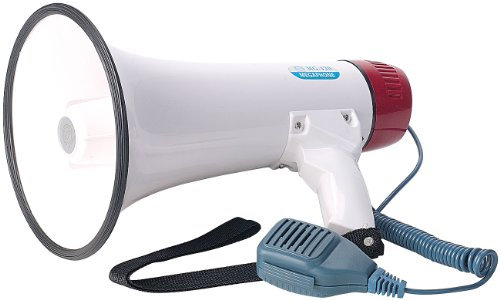 infactory Hand-Megaphone: Megaphon Deluxe 25 Watt (Versandrückläufer) (Mega-Phones, Handmikrofon, Verstärker)
