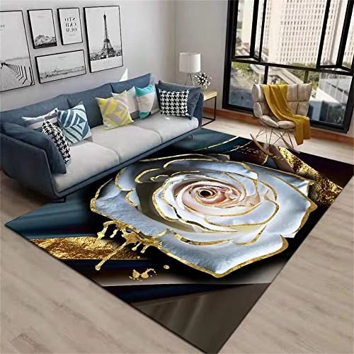 DJHWWD bettvorleger Schlafzimmer terrassenteppich wetterfest Rechteckiger Flachflor-Teppich für Schlafzimmer, Wohnzimmer-Teppich, Bedruckte Bodenmatte Teenager Zimmer 180X250CM