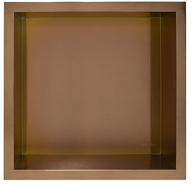 Balneo Wall-Box One Niche de Douche Murale en Cuivre Niche de Douche en Acier Inoxydable 30x30x10cm Cuivre, Niche Étanche pour Ustensiles de Salle de Bain, Installation de Niche Flexible