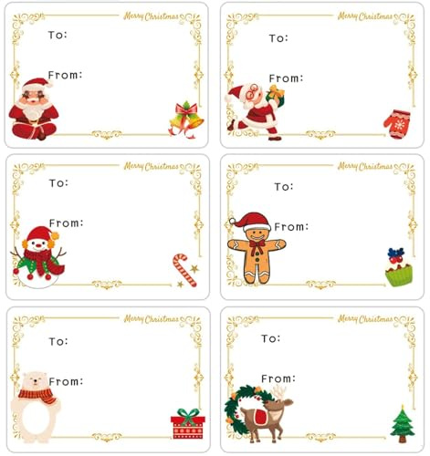 Christmas Labels Stickers,150pcs Christmas Stickers Xmas Present Gift Tags