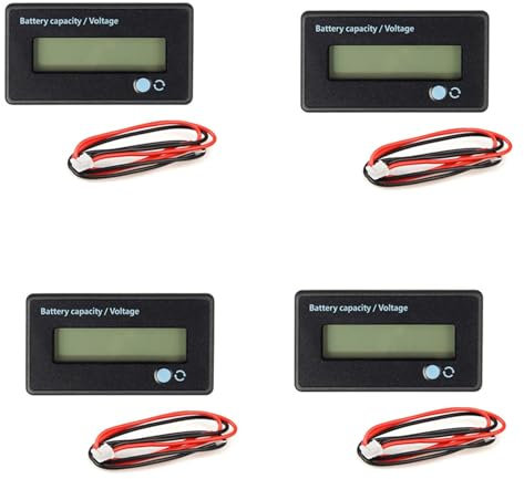 ISTOVO 4X BatteriemessgeräT SpannungsüBerwachung der BatteriekapazitäT, DC 12/24/36/48/60/72 / 84V Anzeige der SpannungskapazitäT der BatteriekapazitäT