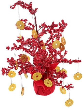 ORFOFE 1satz Delicate Year Tree Chinesische Geldbaum-Dekoration Für Festlichkeiten Für Neujahrsfeiern Feng Shui Für Zuhause Und Büro