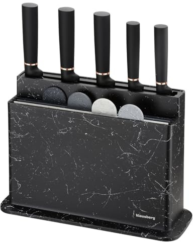 10-teilig Küchenmesser-Set Kochmesser Set Messerset im Block mit Schneidebrett-Set KLAUSBERG KB-7834