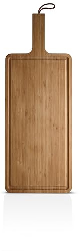 Eva Solo | Nordic Kitchen Schneidebrett 44 x 22 cm Bambus | Praktische Saftrillen verhindern das Auslaufen von Säften und Flüssigkeiten und halten die Arbeitsfläche sauber | Bamboo