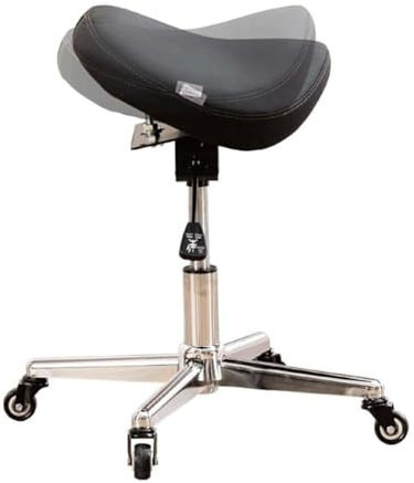 LULUMAIC Stuhl Ergonomischer Sattelstuhl Neigungssitze 45-55 cm Verstellbarer Rolling Sattelhocker Einfacher Schwenkhocker Salonhocker