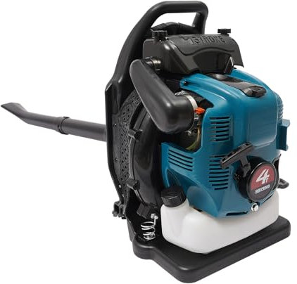 Benzin Laubbläser, 75,6CC Rückenlaubbläser mit 1.9L Tank, 4 Takt Motor | 14,1m ³ |7000 U/min | 2.6kW | Einstellbare Geschwindigkeit Laubsauger