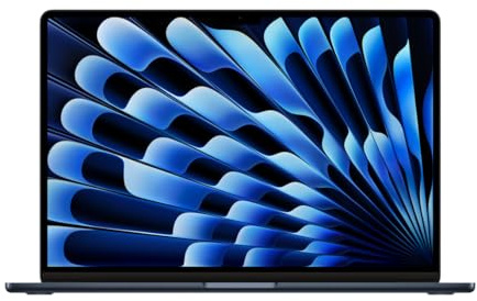 Apple MacBook Air 2023, Chip M2 con CPU 8 core, GPU 10 core (15-pollici, 24GB di RAM, 256GB di Memoria SSD) QWERTY Italiano Mezzanotte (Ricondizionato)