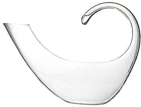 KOCKSHION Decanter Per Vino in Vetro Trasparente a Bocca Inclinata, Divisore Per Liquori Elegante e Semplice, Brocca Per Vino Domestica Per Intrattenimento e Conservazione