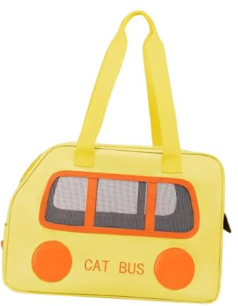 Gcljlmy Katzenträger -Tasche Haustier Reise Packtasche weiche Multi -Use -Welpen -Trägertasche tragbare Handtasche für kleine Tier im Freien kleine Hund (Gelb)