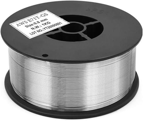 Edelstahl Fülldraht 0,8 mm/1 kg, E71T-GS Aluminium-Fluxkern-Schweißdraht, V2A Edelstahl-Schweißdraht MIG MAG Drahtrolle D100, MIG/MAG Schweißzubehör