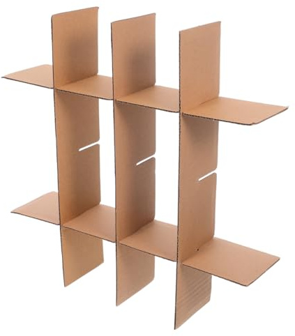 BESTYASH Boxteiler Für Gläser Kartonteiler Für Umzugskarton Gläser 5 Stück Gitterdesign Für Versandkarton Schutz Für Glaswaren Beim Transport Und Einpacken 13.19 X 3.15 X 0.12 in