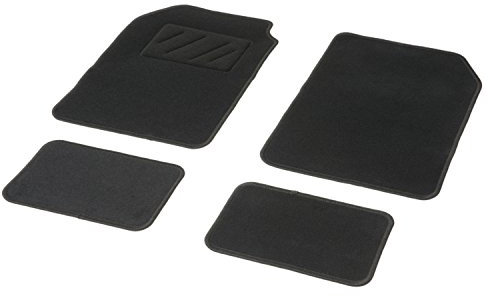 DBS - Tapis de Sol - Voiture/Auto - 4 Pièces : Avant + Arrière - Noir - Universel - Antidérapant