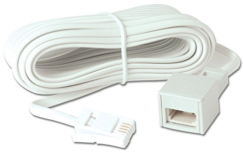 Bulk Hardware BH05739 Cavo Telefonico di Prolunga, Bianco