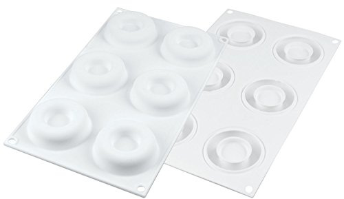 Silikomart Game 115 Set of 2 Silicone Molds - Makes 6 x Total Finished Food Product, Each 4.05 Ounce Volume, 2.55 Inch Diameter x 1.57 Inch High