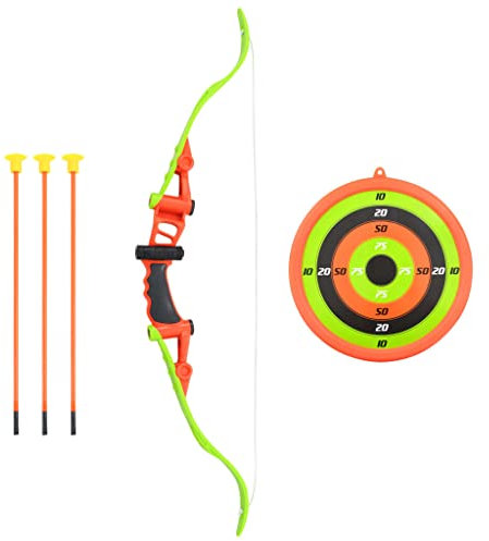 vidaXL Kinder Bogenschießen Set 5-TLG. Pfeil und Bogen Set Kinderbogen-Set Flitzebogen Spielzeug Kinderspielset 68cm Kunststoff Mehrfarben