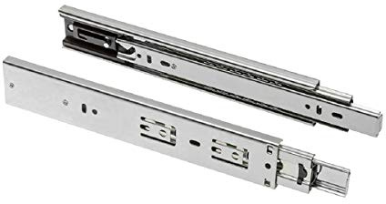 MS Beschläge Schubladenauszug mit Selbsteinzug 1 Paar Vollauszüge 45 mm Höhe Teleskopschiene Teleskopauszug Vollauszug Schubladenschiene (500mm)
