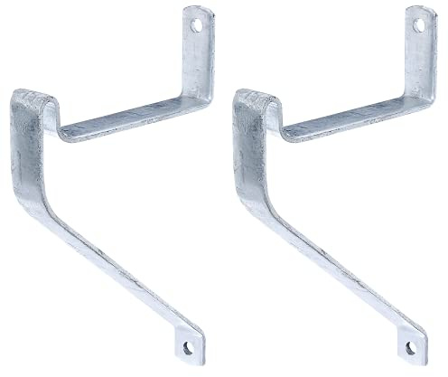 Alberts 800888 Leiterhaken | abgewinkelt | feuerverzinkt | Tiefe 150 mm | Höhe 275 mm | 2er Set