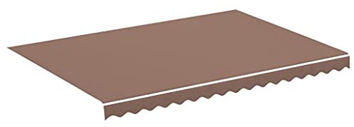 vidaXL Tissu de Remplacement pour Auvent Toile d'Auvent Tissu de Rechange pour Store Banne de Jardin Patio Terrasse Extérieur Marron 3,5x2,5 m
