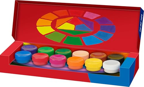 FABER-CASTELL - Coffret de gouaches, 12 couleurs de 20 ml chacune