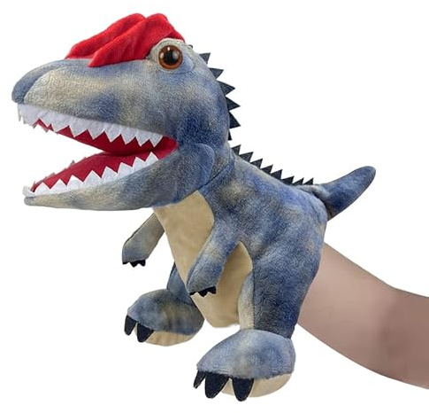JUSTQUNSEEN Dinosaurier Handpuppen Dinosaurier Spielzeug, Dinosaurier Puppen für Kinder, Dinosaurier Kuscheltiere, Fingerpuppen, Geschenke, Dinosaurier Spielzeug ab 3 4 5 6