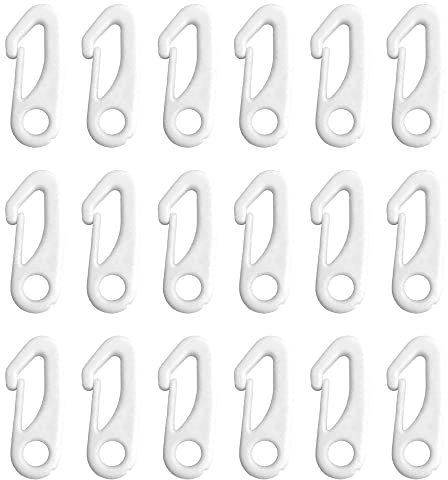 Ysruanh 20 Stück Fahnenmast Clip Nylon Fahnenmast Karabinerhaken Clips Weiß Fahnenmast Seil Clips Geeignet für die Befestigung von Flaggen an Fahnenmasten