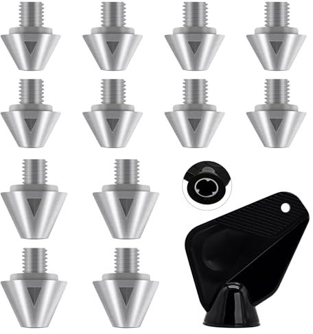 Artanchao Ersatzstollen für Fußballschuhe, 8 x 8 mm / 4 x 11 mm, mit Schlüssel, Herren, Aluminium, Einheitsgröße