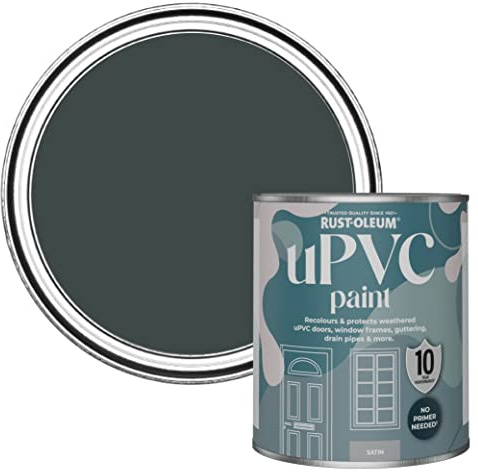 Rust-Oleum Black uPVC Door and Window Paint In Satin Finish - Black Sand 750ml