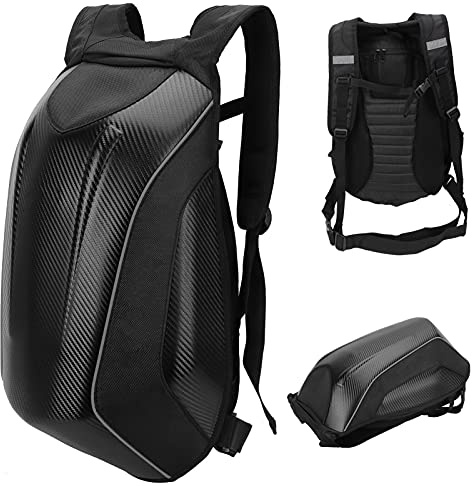 Mrisata Motorcykelryggsäck Motorcykelryggsäck för Man Vattentät Motorcykelryggsäck Motorcykelryggsäck med Hög Kapacitet Hard Shell Ridryggsäck Rha0801 Motorcykelryggsäck Vattentät (röd etikett)