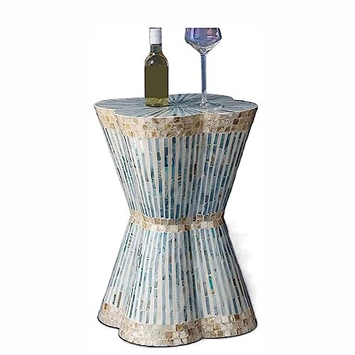 Moderner dekorativer Gartenhocker - Couchtisch Terrasse Beistelltisch für drinnen und draußen, Beistelltisch für Wohnzimmer, Schlafzimmer, Nachttisch, Bett-Beistelltisch, Pflanztisch