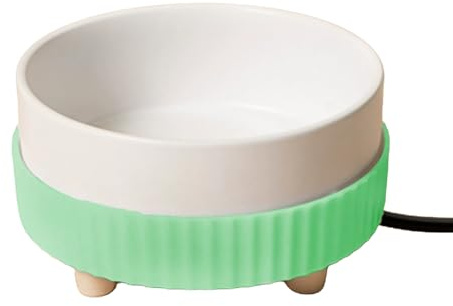 Beheizte Wasserschale für Haustiere, wiederaufladbar über USB, leise Keramik-Wasserschale, Wasserquelle für Katzen, Heizschale für Tiere