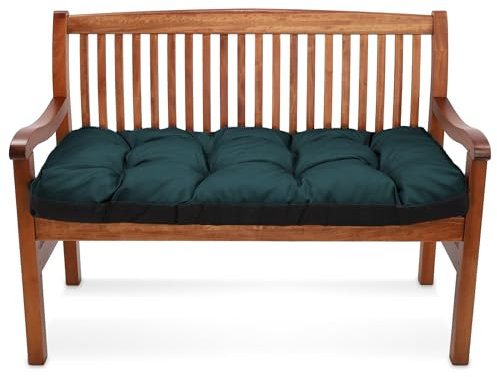 Amazinggirl Bankauflage Sitzkissen Outdoor Hollywoodschaukel Kissen 100 x 50 cm - Sitzpolster Bank Polster für Sitzbank Gartenbank und Paletten Bankkissen Indoor und Outdoorkissen Grün