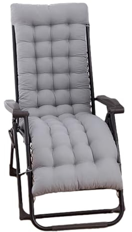 Junhui Coussin de Chaise Longue, Coussin de Chaise Longue Bain de Soleil, Coussin Transat Jardin Exterieur Antidérapante, Matelas Coussin pour Bain de Soleil, 170x53x8cm