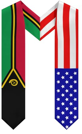 Vanuatuans Flag America Flag Graduation Stole/Sash/Shawl Country Flag Graduation Scraf for International Students_319