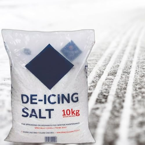 10KG White Rock Salt – Fast-Acting De-Icing Grit for Snow & Ice Removal | Ideal for Driveways, Paths, Steps & Roads | Winter Safety Solution