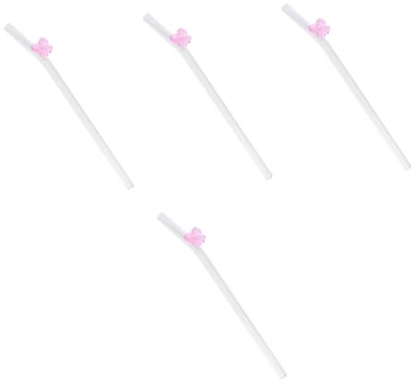 COLLBATH Set Di 4 Cannucce Di Di Con Fiocco Riutilizzabili Per Bere in Stile Lifestyle