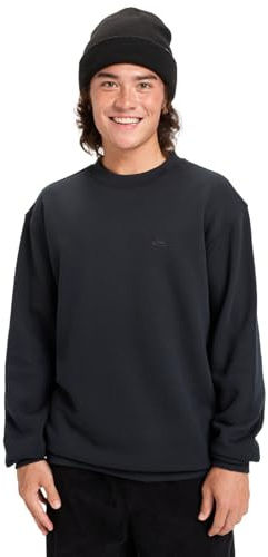 Quiksilver - Jersey de Lana Salt Water Crew, Color Negro