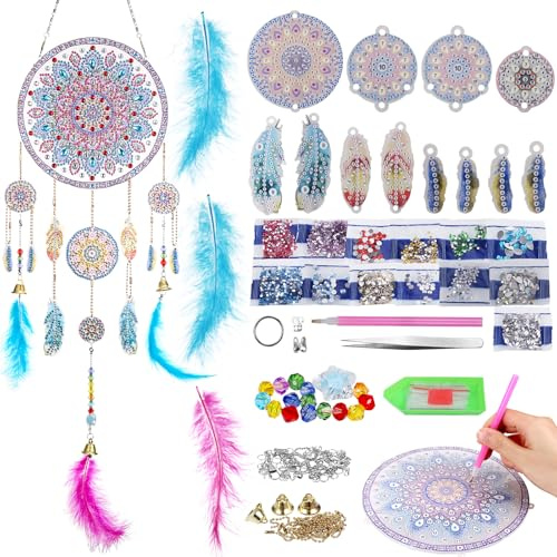 Zocipro Bastelsets für 5–12-Jährige, Diamant-Malset, Windspiel, Kunst und Handwerk, Geburtstagsgeschenke, Spielzeug, DIY