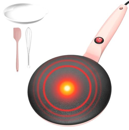 Pavsicgn Crêpière instantanée, crêpière,Poêle pour petit-déjeuner | Crêpière électrique instantanée antiadhésive, 7.8 pouces, contrôle automatique de la température, pour la cuisson