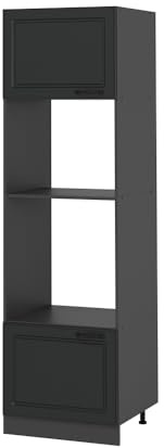 Vicco Armoire Micro-Ondes R-Line, Anthracite Campagne, 60cm, pour Une Combinaison Libre au Sein de systèmes de Cuisine modulaires