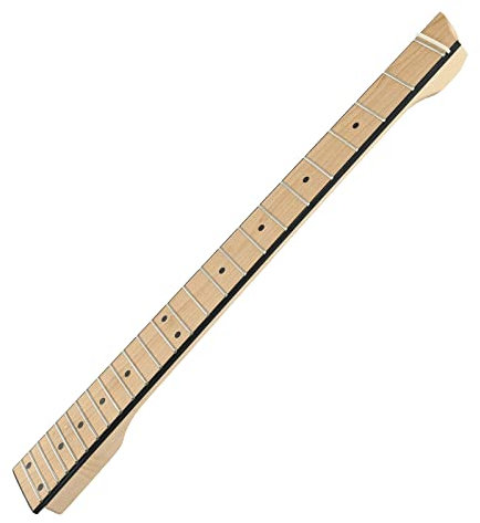 YHAILI Headless E-Gitarre, Bass-Hals, 25 Bünde, Ahornholz, tragbar, glatt, natürlich, Musik-Inlay-Instrument, Ersatz