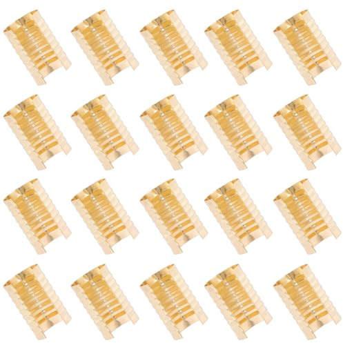 SUNNYCLUE 180 Stück Klemm Crimp Enden Goldfarben Umklappbar Kordelende Metall Eisen Faltbar Verstellbar Säulenverschluss Crimpen Lederseil Spitzen Clips Klemmen Für Schlüsselbänder Quasten DIY Bastela