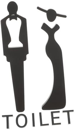 Zerodeko Bathroom Sign Acrylic Unisex for Door Toilet Decor Bathroom Signs Decor for Home Office for Wall