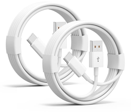 Eettvekd Car Carplay Cable for iPhone 17/16/15, USB A to USB C Cable 3A Fast Charging USB C Charger Cord for iPhone 17 16 15 Pro/Pro Max/Plus, iPad Air 4/5/6th Gen Car Charger Cord(2Pack 3FT,White)