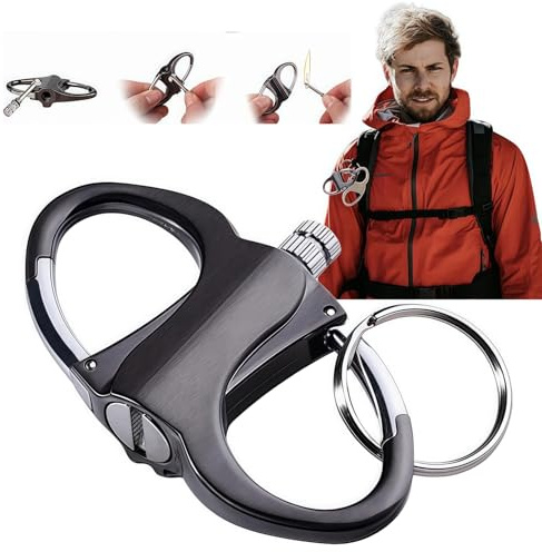 Permanent Match Infinity Lighter with Keychain,Keychain Ligh-ter,The Forever Ligh-ter,Mountaineering Portable Emergency Fire Starter Striker Set,Key-chain Light-er,Keyring Lig-hter