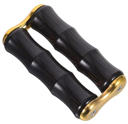 Holzmassagegerät Muskelmassagerolle mit Griff für Büro und Reisen | Natürliche Holzoberfläche, Ergonomischer Griff, Glatte Rollbewegung, Handliches Format für Unterwegs und Schreibtisch